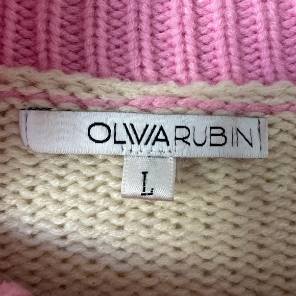Olivia Rubin Lyla Oversized Colorblock Sweater - Size L - Picture 9 of 9